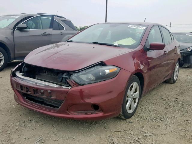 1C3CDFBB2FD374148 - 2015 DODGE DART SXT MAROON photo 2