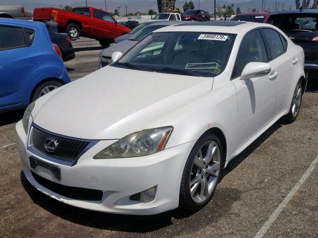 JTHBK262592084873 - 2009 LEXUS IS 250 WHITE photo 2