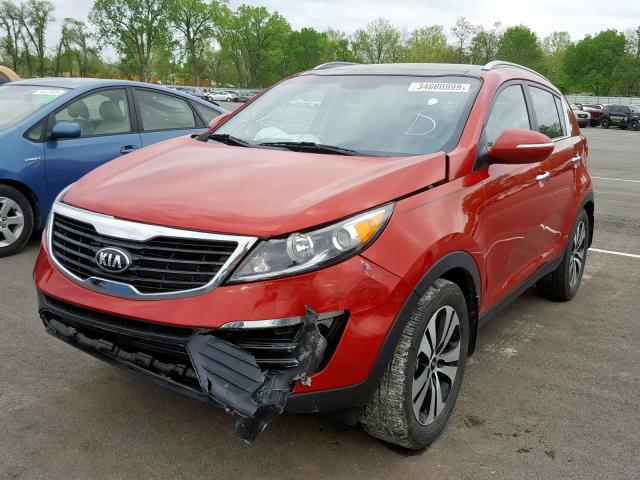 KNDPCCA25D7428229 - 2013 KIA SPORTAGE E RED photo 2