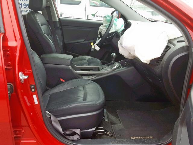 KNDPCCA25D7428229 - 2013 KIA SPORTAGE E RED photo 5