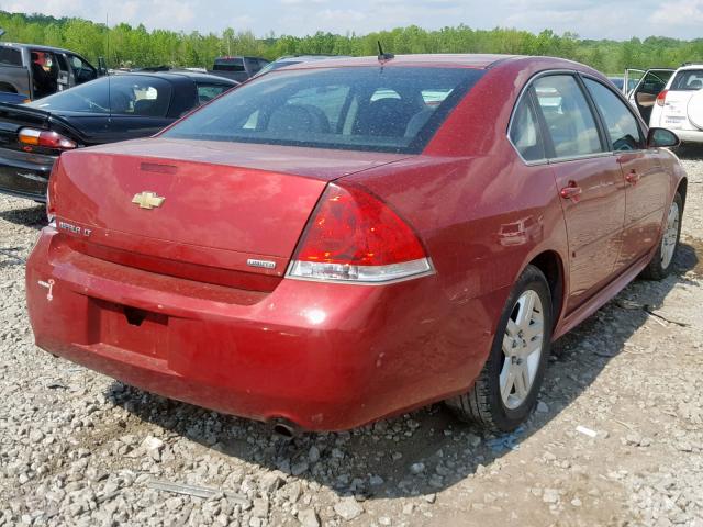 2G1WB5E35F1128714 - 2015 CHEVROLET IMPALA LIM RED photo 4