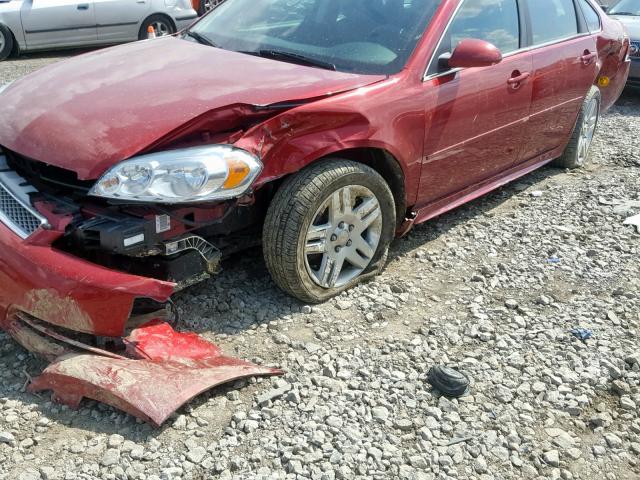 2G1WB5E35F1128714 - 2015 CHEVROLET IMPALA LIM RED photo 9