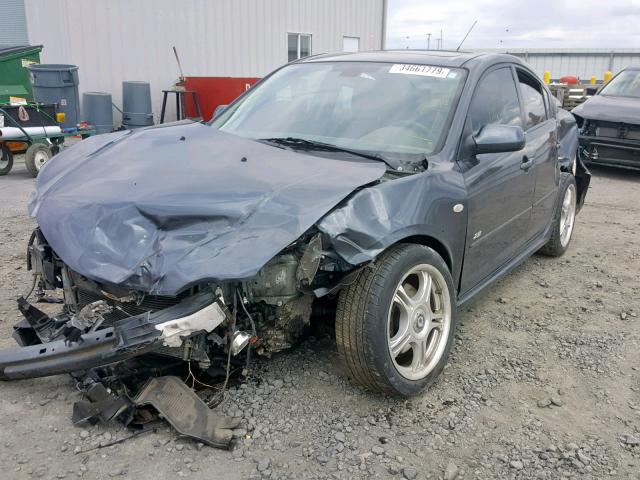 JM1BK323081174944 - 2008 MAZDA 3 S GRAY photo 2