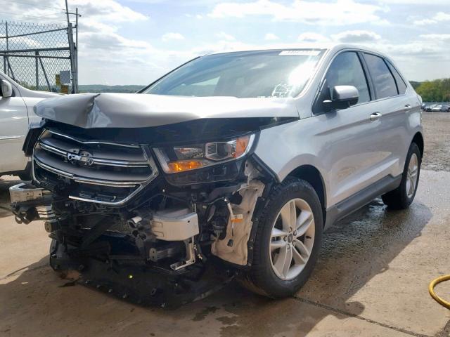 2FMPK4J89GBC33593 - 2016 FORD EDGE SEL SILVER photo 2