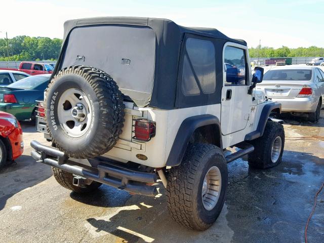 1J4FY29PXWP804850 - 1998 JEEP WRANGLER / WHITE photo 4