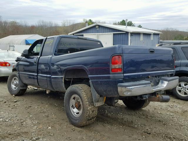 3B7KF23622M287571 - 2002 DODGE RAM 2500 BLUE photo 3