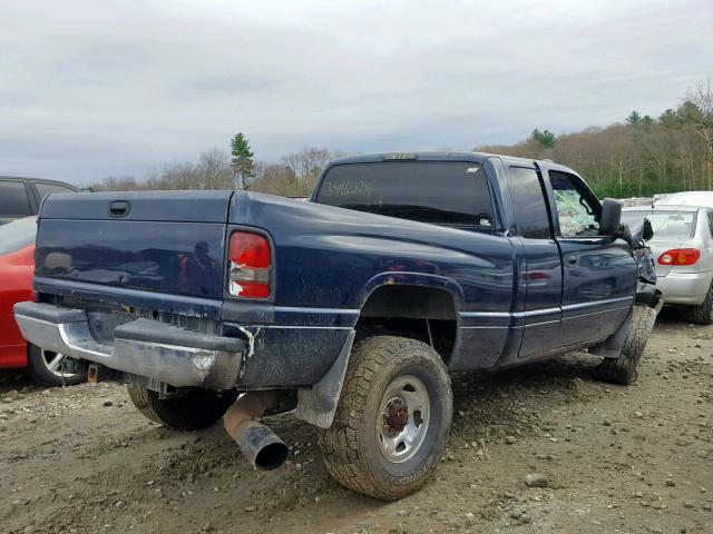 3B7KF23622M287571 - 2002 DODGE RAM 2500 BLUE photo 4