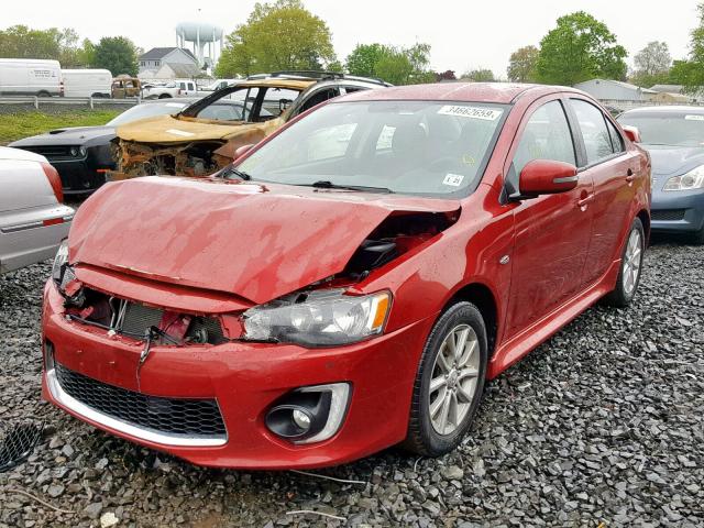 JA32U2FU1GU004661 - 2016 MITSUBISHI LANCER ES RED photo 2