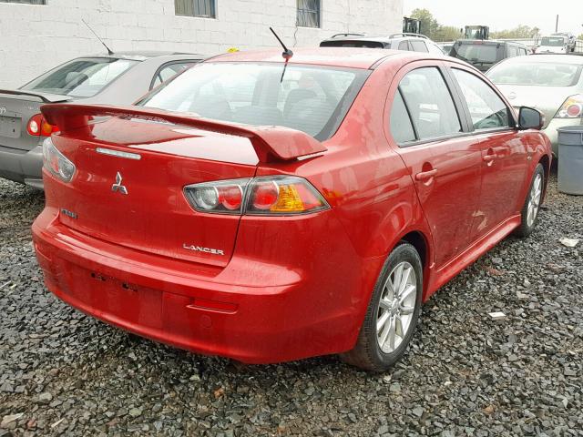 JA32U2FU1GU004661 - 2016 MITSUBISHI LANCER ES RED photo 4