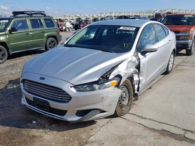 1FA6P0G73E5401051 - 2014 FORD FUSION S SILVER photo 2