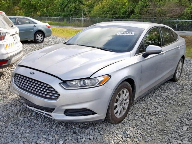 3FA6P0G72GR128443 - 2016 FORD FUSION S SILVER photo 2