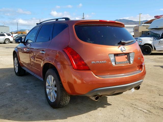 JN8AZ08T53W106622 - 2003 NISSAN MURANO SL ORANGE photo 3