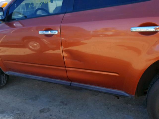 JN8AZ08T53W106622 - 2003 NISSAN MURANO SL ORANGE photo 9