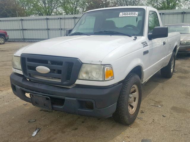 1FTYR10D17PA58654 - 2007 FORD RANGER WHITE photo 2