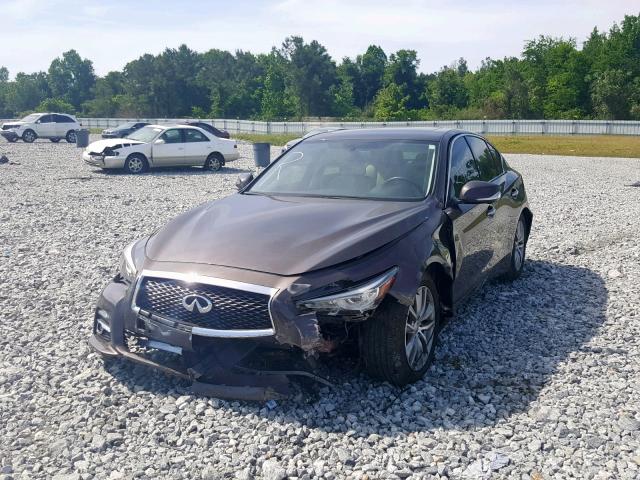 JN1BV7AP9FM333834 - 2015 INFINITI Q50 BASE BROWN photo 2