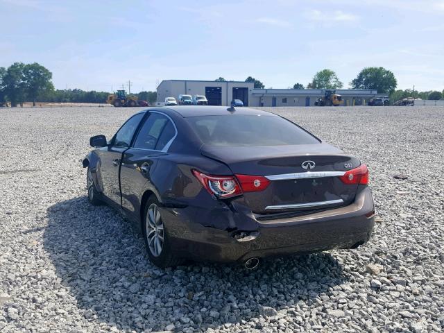 JN1BV7AP9FM333834 - 2015 INFINITI Q50 BASE BROWN photo 3