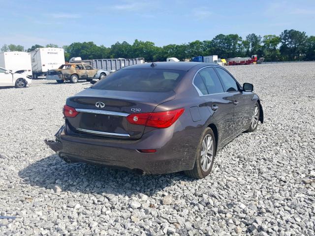 JN1BV7AP9FM333834 - 2015 INFINITI Q50 BASE BROWN photo 4