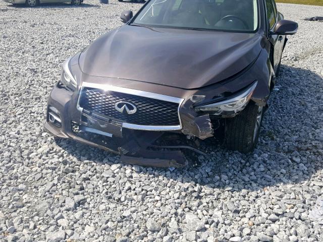 JN1BV7AP9FM333834 - 2015 INFINITI Q50 BASE BROWN photo 9