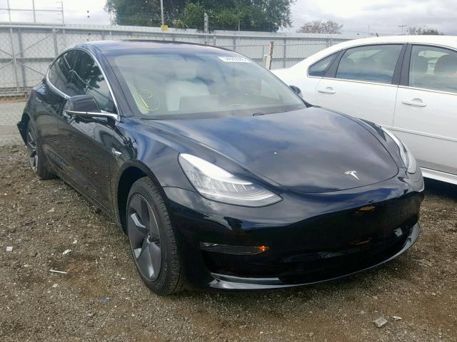 5YJ3E1EA4KF312008 - 2019 TESLA MODEL 3 BLACK photo 1