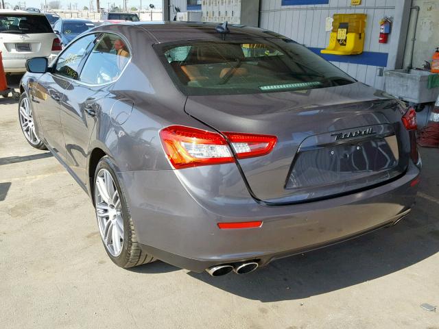 ZAM57XSLXH1219180 - 2017 MASERATI GHIBLI LUX GRAY photo 3