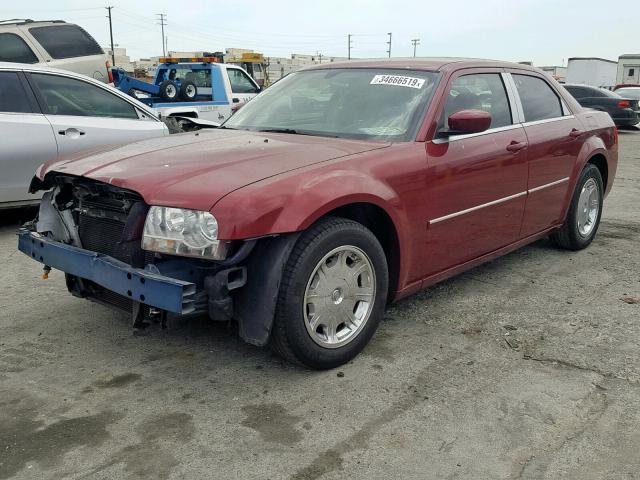 2C3KA53GX6H225711 - 2006 CHRYSLER 300 TOURIN BURGUNDY photo 2