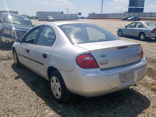 1B3ES26CX3D256805 - 2003 DODGE NEON SE SILVER photo 3