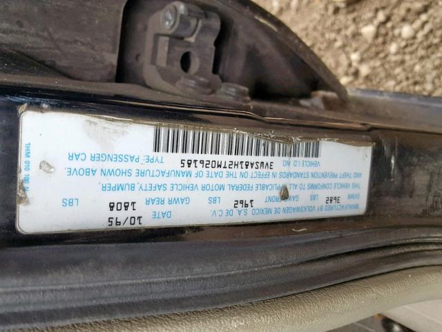 3VWSA81H2TM026185 - 1996 VOLKSWAGEN JETTA GLS BLACK photo 10