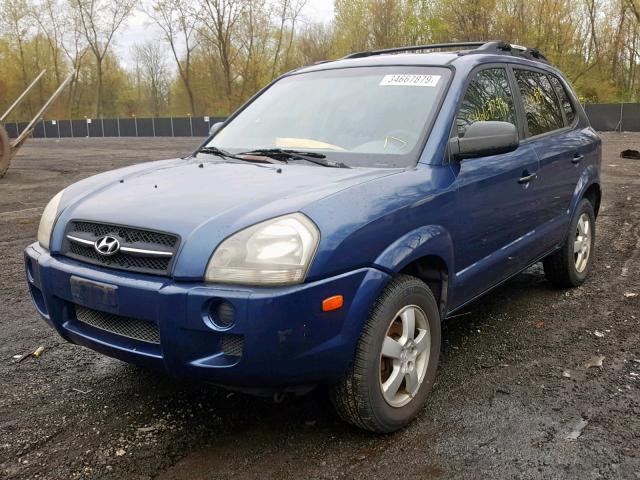 KM8JM12B25U191204 - 2005 HYUNDAI TUCSON GL BLUE photo 2