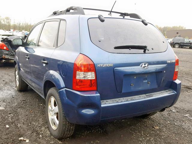 KM8JM12B25U191204 - 2005 HYUNDAI TUCSON GL BLUE photo 3