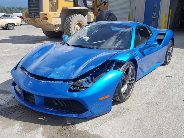 ZFF80AMA4H0224915 - 2017 FERRARI 488 SPIDER BLUE photo 2