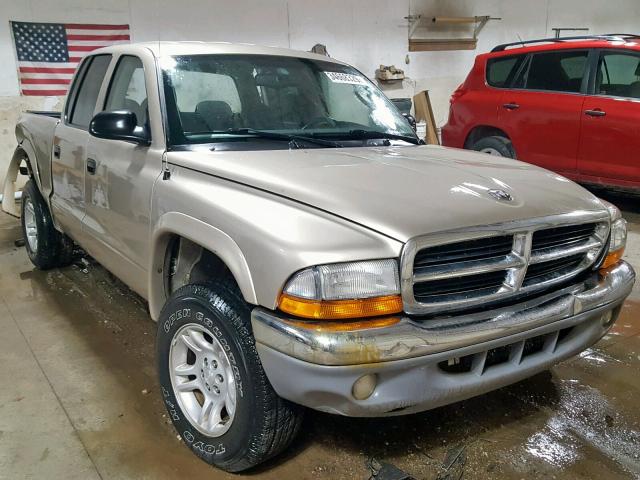 1D7HG48N54S667474 - 2004 DODGE DAKOTA QUA GOLD photo 1