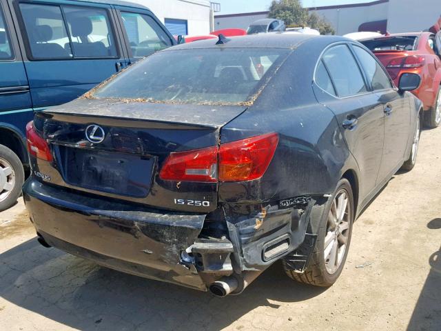 JTHBK262272037488 - 2007 LEXUS IS 250 BLACK photo 4