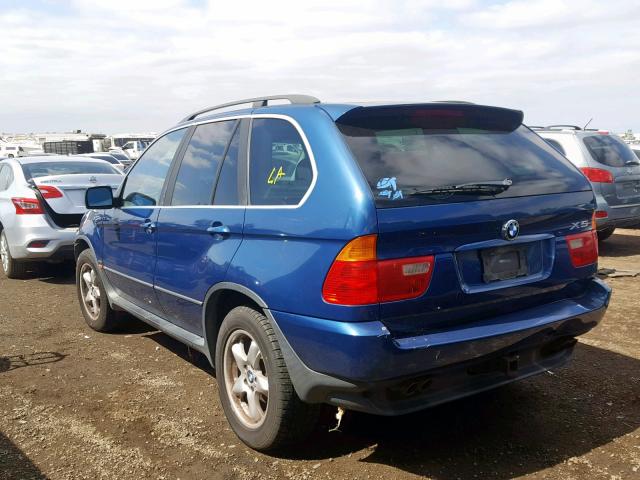 WBAFB33541LH22942 - 2001 BMW X5 4.4I BLUE photo 3