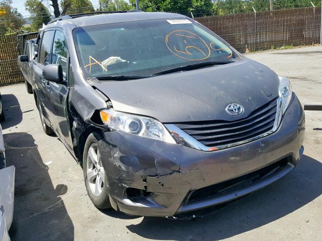 5TDKZ3DC8HS803071 - 2017 TOYOTA SIENNA LE GRAY photo 1