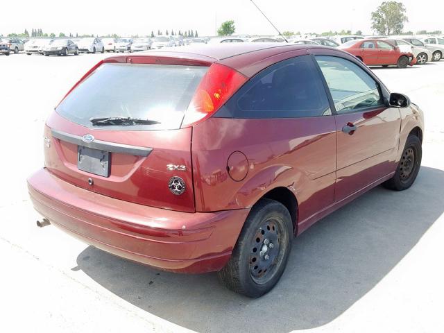 1FAFP31N16W213150 - 2006 FORD FOCUS ZX3 BURGUNDY photo 4