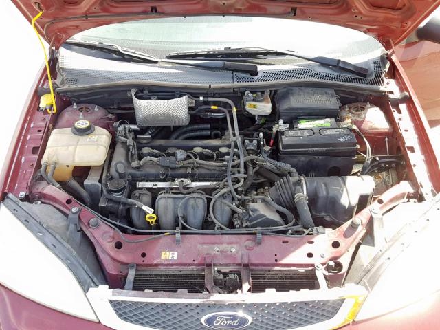 1FAFP31N16W213150 - 2006 FORD FOCUS ZX3 BURGUNDY photo 7