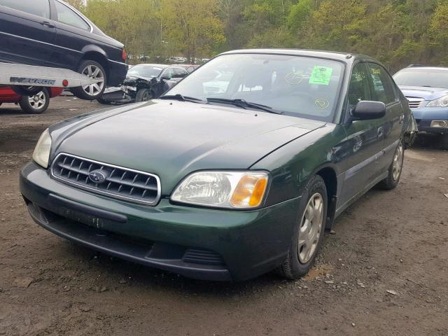 4S3BE6357Y7212224 - 2000 SUBARU LEGACY L GREEN photo 2