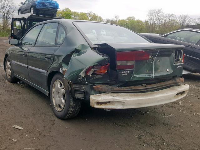 4S3BE6357Y7212224 - 2000 SUBARU LEGACY L GREEN photo 3