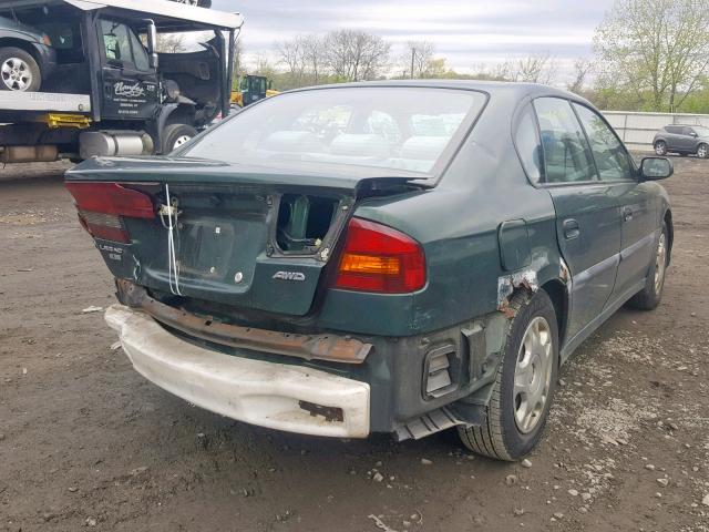 4S3BE6357Y7212224 - 2000 SUBARU LEGACY L GREEN photo 4