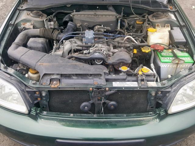 4S3BE6357Y7212224 - 2000 SUBARU LEGACY L GREEN photo 7