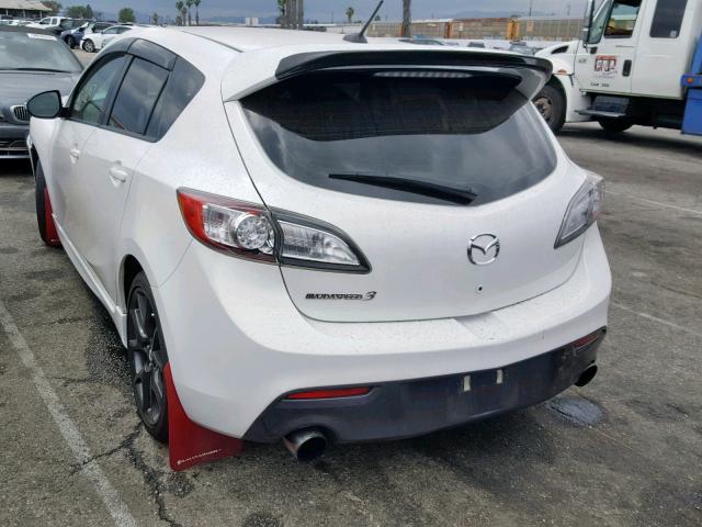 JM1BL1L41D1827932 - 2013 MAZDA SPEED 3 WHITE photo 3