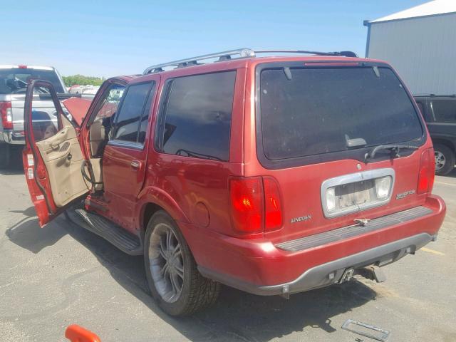 5LMFU28R41LJ30515 - 2001 LINCOLN NAVIGATOR 栗色 照片 3