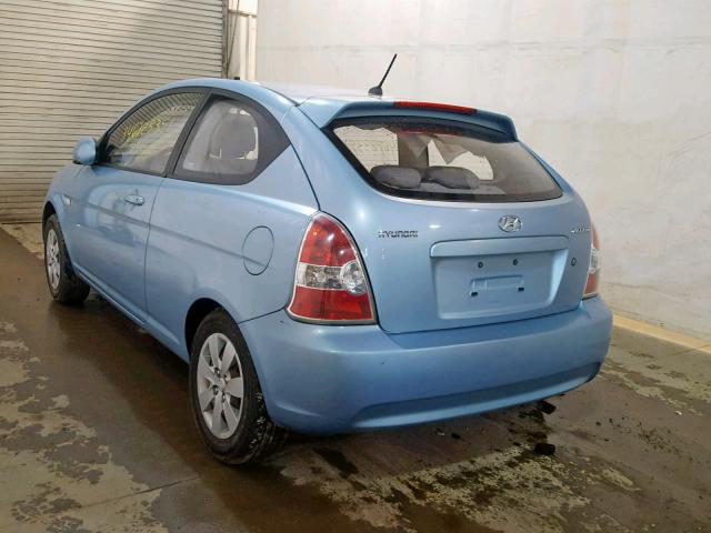 KMHCM36C48U067138 - 2008 HYUNDAI ACCENT GS BLUE photo 3