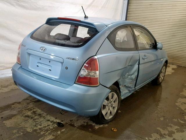 KMHCM36C48U067138 - 2008 HYUNDAI ACCENT GS BLUE photo 4