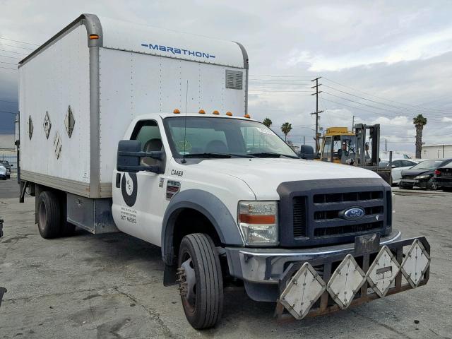 1FDAF56R58EE20773 - 2008 FORD F550 SUPER WHITE photo 1