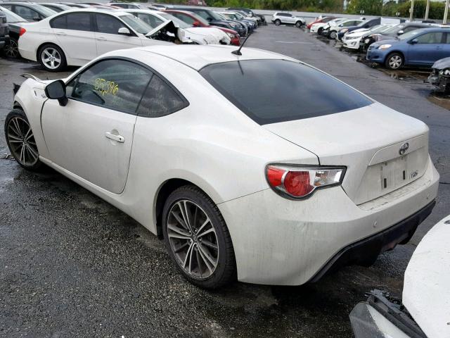 JF1ZNAA10D2709825 - 2013 TOYOTA SCION FR-S WHITE photo 3