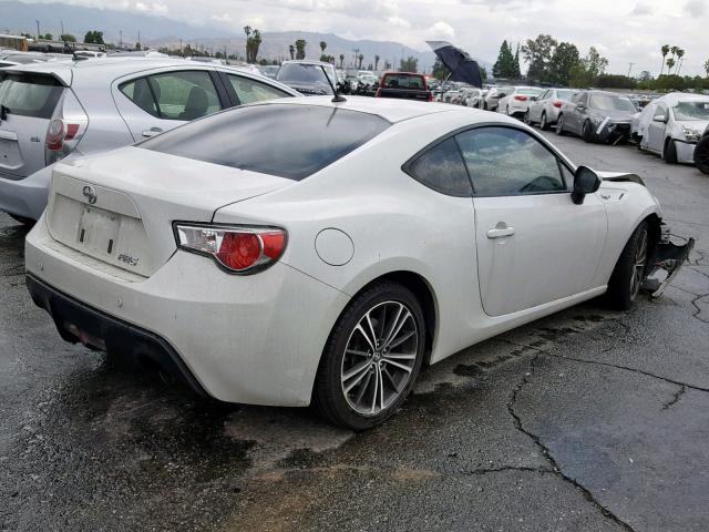 JF1ZNAA10D2709825 - 2013 TOYOTA SCION FR-S WHITE photo 4