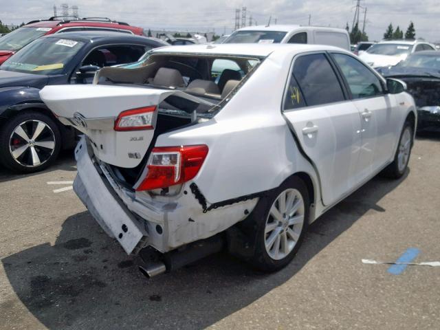 4T1BD1FK2CU001963 - 2012 TOYOTA CAMRY HYBR WHITE photo 4