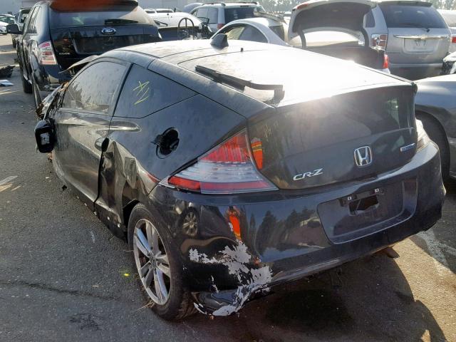 JHMZF1D4XCS004282 - 2012 HONDA CR-Z BLACK photo 3