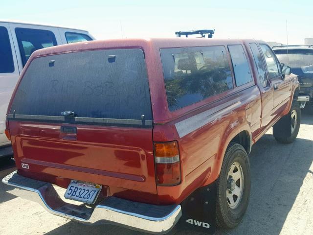 JT4VN13D9R5144349 - 1994 TOYOTA PICKUP 1/2 RED photo 4